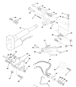Automatic Drive (With Side Mounted Transaxle Pulley) Diagram and Parts List for EAV20A 2001-05 Husqvarna Lawn Tractor Accessories