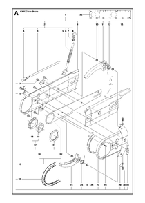 Cutter Arm Diagram and Parts List for K650CUT-N-BREAK 2007-01 Husqvarna Circular Saw