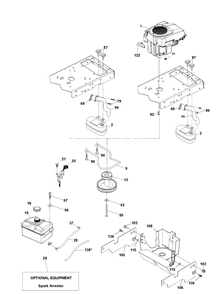 Engine Diagram and Parts List for TS138L  Husqvarna Lawn Tractor