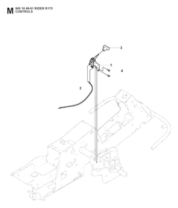 Controls Diagram and Parts List for R175 (965104901)(2008-06) Husqvarna Lawn Tractor