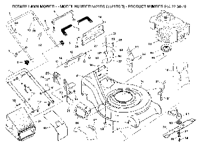 Repair Parts Diagram and Parts List for 5521RSD (954223470, 532188645)(2004-07) Husqvarna Lawn Mower