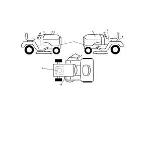 Decals Diagram and Parts List for YTH18542-960430172  Husqvarna Lawn Tractor
