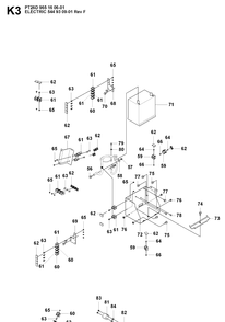 Electrical 3 Diagram and Parts List for PT26D (965160601)(2008-03) Husqvarna Lawn Mower