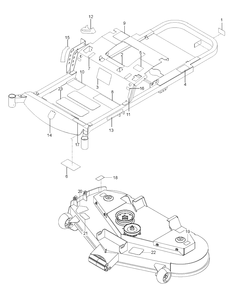 Decals Diagram and Parts List for RZ4219BF (96651480100)(2010-01) Husqvarna Lawn Mower