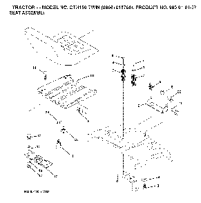 Seat Diagram and Parts List for CTH180TWIN (96061018601)(2007-04) Husqvarna Lawn Tractor