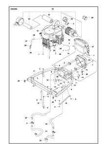 Part Location Diagram of 577092901 Husqvarna Engine Frame