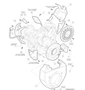 Shrouds And Brackets 1 Diagram and Parts List for HUV4421GXP 2006-11 Husqvarna Lawn Tractor