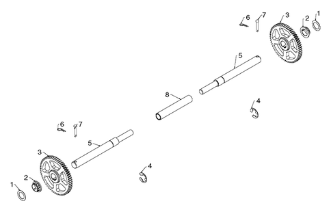 Drive Diagram and Parts List for ST224P  Husqvarna Snow Blower