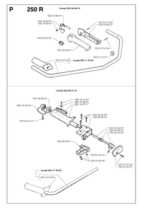 Handle And Controls Diagram and Parts List for 250RX 19973100001 & Above Husqvarna Trimmer