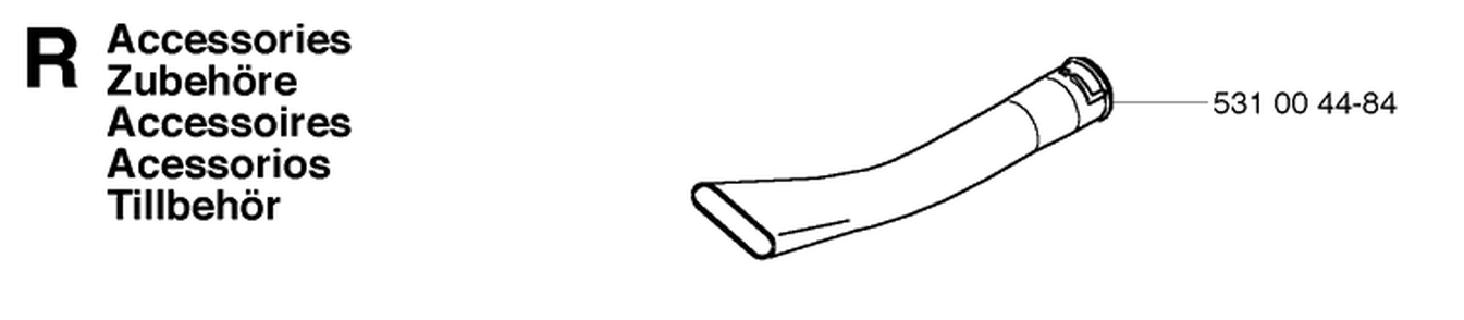 Accessories 2 Diagram and Parts List for 155BT 20053300001-Current Husqvarna Leaf Blower / Vacuum