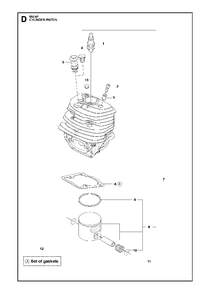 Part Location Diagram of 577047008 Husqvarna PISTON ASSEMBLY