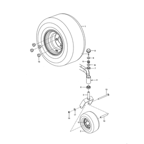 Wheels & Tires Diagram and Parts List for 967324101-00  Husqvarna Lawn Tractor