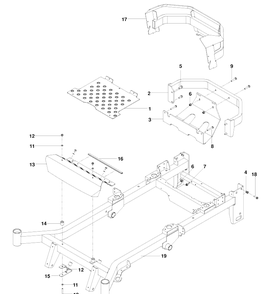 Frame Diagram and Parts List for PZ6029FX (966061201)(2010-01) Husqvarna Lawn Mower