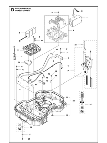 Chassis Lower Diagram and Parts List for 430X 2019 Husqvarna Lawn Mower