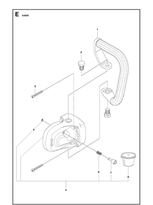 Gear Housing Diagram and Parts List for K4000 2018-03 Husqvarna Lawn Tractor Accessories