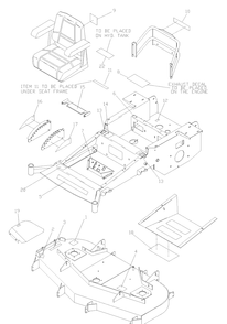 Decal Placement Assembly Diagram and Parts List for ZTH6125KAA (968999166)(2002-10) Husqvarna Lawn Mower