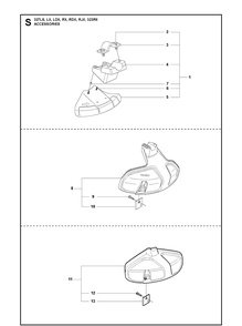 Accessories 2 Diagram and Parts List for 327LDX 20120100001-Current Husqvarna Edger