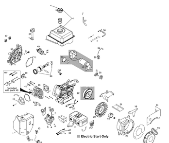 Engine Diagram and Parts List for 1827SB (961930047)(2009-07) Husqvarna Snow Blower