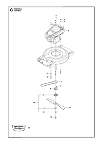 Engine Diagram and Parts List for M53SPRO-2013  Husqvarna Lawn Mower