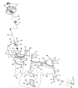 Steering Diagram and Parts List for TS138L  Husqvarna Lawn Tractor