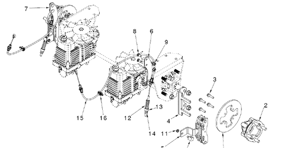 Brake Diagram and Parts List for Z448  Husqvarna Lawn Mower