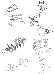 Auger Housing And Impeller Diagram and Parts List for ST327  Husqvarna Snow Blower