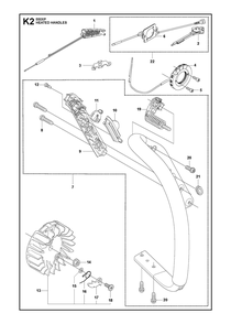 Heated Handle Diagram and Parts List for 550XPG  Husqvarna Chainsaw