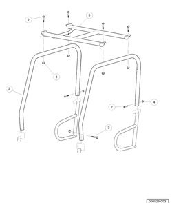 Rops Diagram and Parts List for HUV4421DXP 2006-11 Husqvarna Lawn Tractor