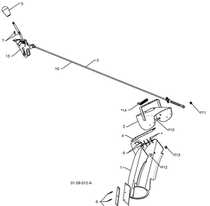 Control Panel / Discharge Chute-B Diagram and Parts List for 15530SBLS (96193003801)(2009-06) Husqvarna Snow Blower