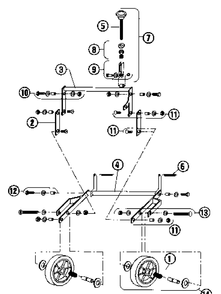 Rear Wheel Diagram and Parts List for AR19 2000-12 Husqvarna Aerator