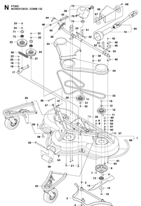 Part Location Diagram of 544162502 Husqvarna Cutting Deck