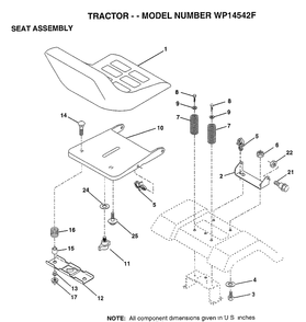 Seat 8 Diagram and Parts List for MZ54 (97045580100)(2019-12) Husqvarna Lawn Mower