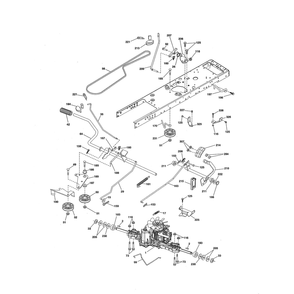 Drive Diagram and Parts List for YT42DXLS-96043020400  Husqvarna Lawn Tractor