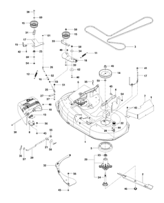 Mower Deck / Cutting Deck Diagram and Parts List for RZ4219 (966809002)(2013-10) Husqvarna Lawn Mower