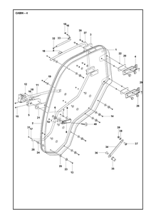 Cabin 3 Diagram and Parts List for P525  Husqvarna Lawn Mower