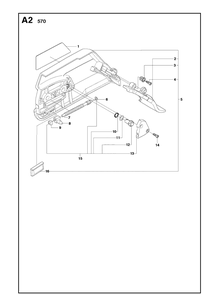 Clutch Cover 2 Diagram and Parts List for 570 (570 EPA)(20090100001-Current) Husqvarna Chainsaw