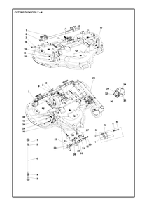 52-Inch/132cm Cutting Deck 8 Diagram and Parts List for C132X (967294001)(2019-09) Husqvarna Lawn Tractor Accessories