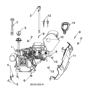 Engine Diagram and Parts List for ST111 (96183000204)(2018-03) Husqvarna Snow Blower
