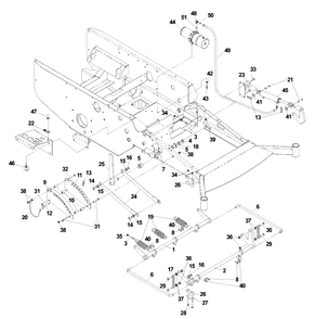 Deck Lift Power Diagram and Parts List for BZ6134D (968999214)(2003-03) Husqvarna Lawn Mower