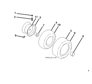 Wheels And Tires Diagram and Parts List for YTH2246 2018 Husqvarna Lawn Tractor