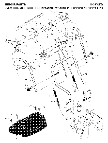Handle And Controls Diagram and Parts List for 5524SEB (96193001000, 961930010)(2005-12) Husqvarna Snow Blower