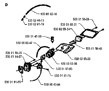 Carburetor And Air Filter Diagram and Parts List for 18H 19941400001-19953200000 Husqvarna Trimmer