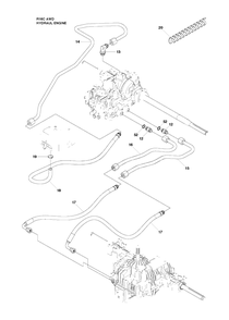 Engine Diagram and Parts List for R16CAWD (966830301)(2010-07) Husqvarna Lawn Tractor