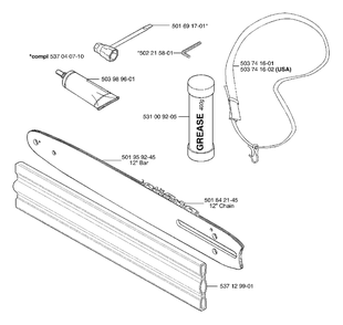 Accessories Diagram and Parts List for 326P5X 2002-05 Husqvarna Pole Saw