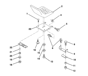 Seat Diagram and Parts List for LR120 (954000602-A)(1993-10) Husqvarna Lawn Tractor