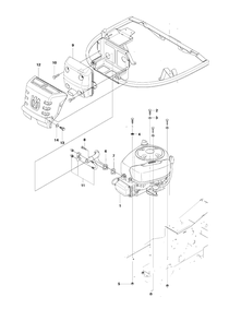Engine Diagram and Parts List for R18AWD (966414101)(2010-07) Husqvarna Lawn Tractor