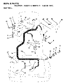 Electrical Diagram and Parts List for LR110 (954001232C)(1995-08) Husqvarna Lawn Tractor
