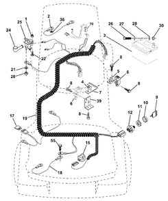 Electrical Diagram and Parts List for LR121 (954140001-A)(1996-08) Husqvarna Lawn Tractor