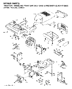 Chassis And Enclosures Diagram and Parts List for YTH1542XP (HAU15H42H, 954170225)(2004-09) Husqvarna Lawn Tractor