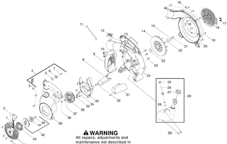 Repair Parts 3 Diagram and Parts List for 125B 2008-10 Husqvarna Leaf Blower / Vacuum